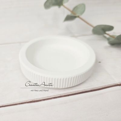 Kerzenteller mit Rillen - Untersetzer - vielfältig nutzbar